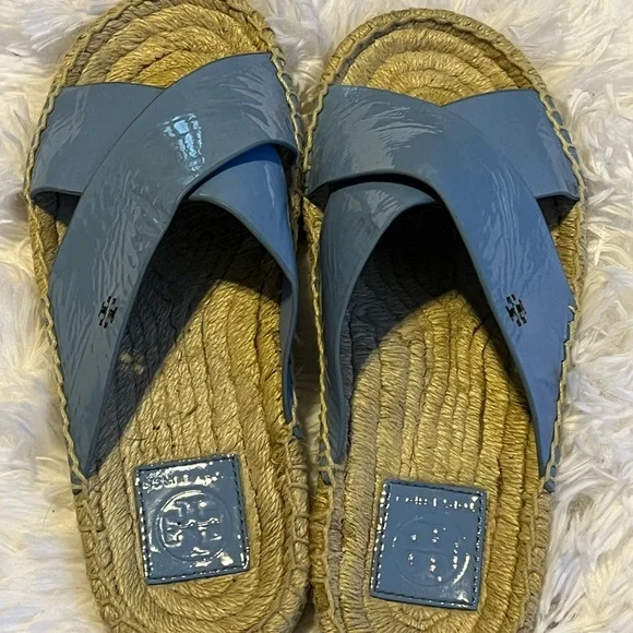 Tory Burch Bima Patent Espadrille Slide sandals - Picture 4 of 11